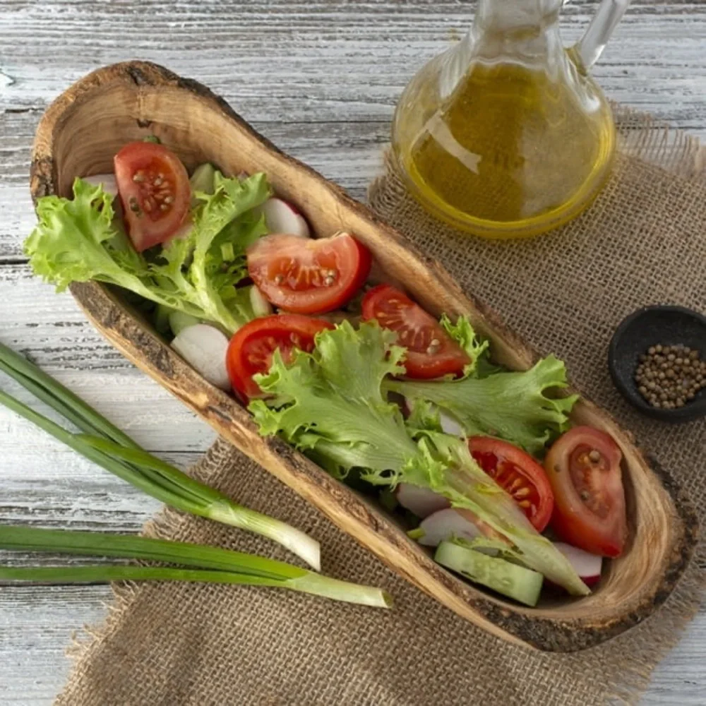 Decorative Wood Serving Bowl - Picture 8 of 9